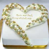 Anniversary Cake - Flower Anniversary Cake